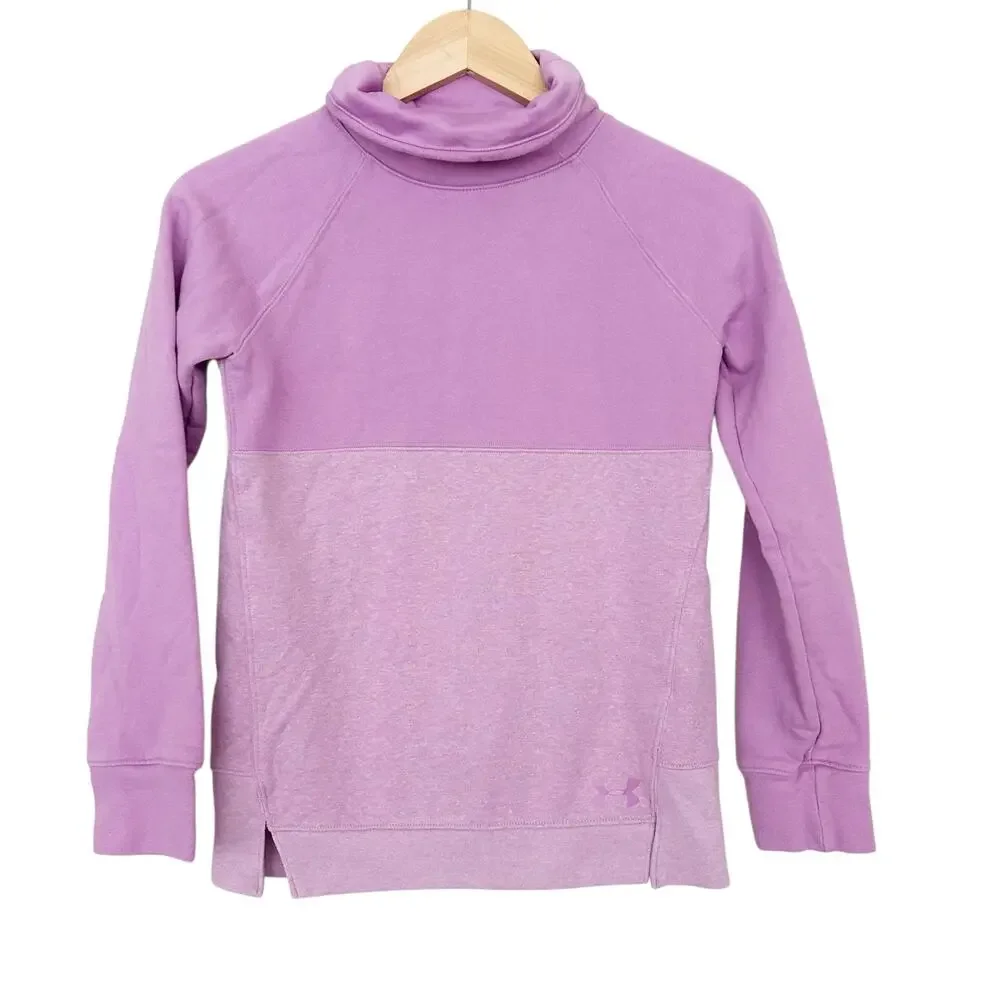 Under Armour Purple Cowl Neck Sweatshirt Sz YL